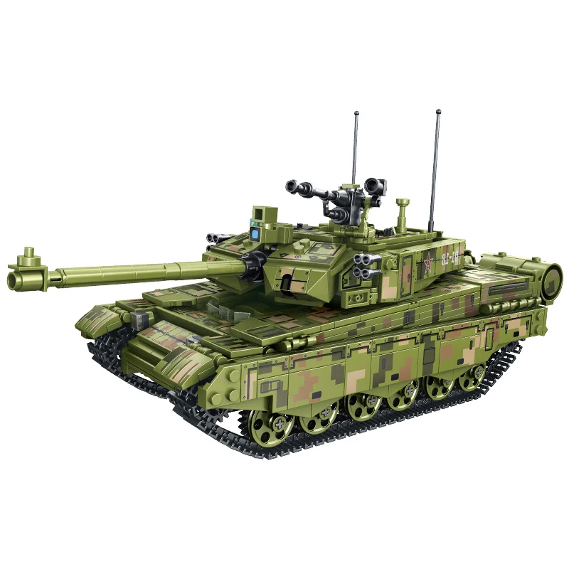 

1144Pcs City Police WW2 99A Main Battle Tank Building Blocks Military Army Soldier Figures Education Bricks Toys For Children