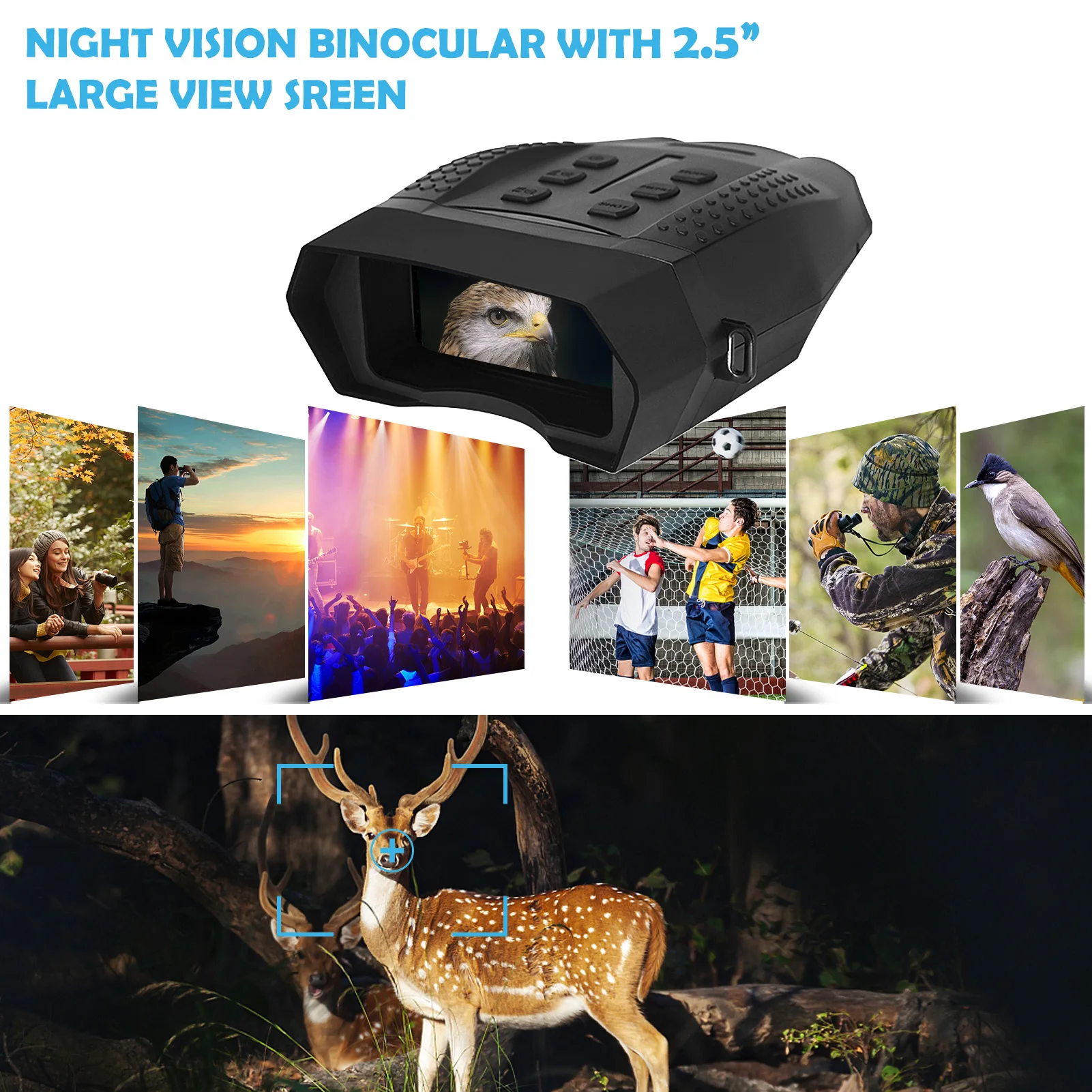 

Цифровой бинокль с функцией ночного видения, 3 Мп, 1080P