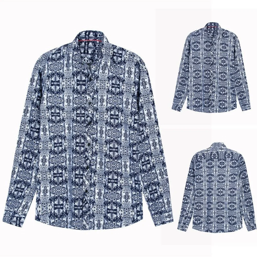 

Mens Musle Printed Casual Long Sleeve Shirts Loose Fit T-Shirts Tee Tops Summer