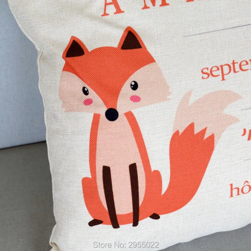 Наволочка из холщовой ткани наволочки с изображением лисы на заказ подарок для