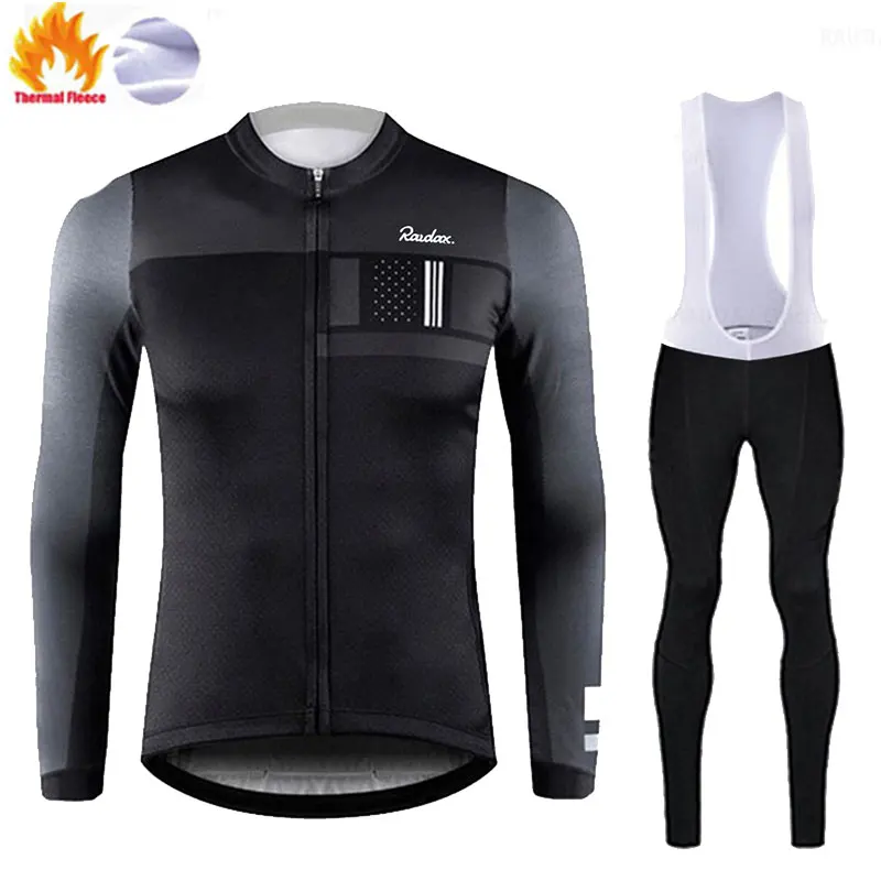 

RAUDAX Men Winter Suit 2021 Team Thermal Fleece Cycling Clothing Set MTB Long Sleeves Cycling Jerseys Ropa Ciclismo Cycling Kits