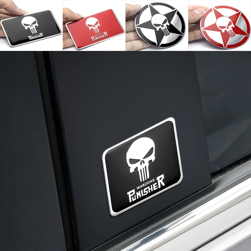 

1piece Punisher Skull Blood Car Sticker 3D car Stickers and Decals Car-styling Accessories motorcycles Decoration For GM vehicle
