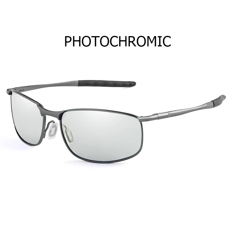 C6 photochromic MVBBFJR Модные мужские поляризованные солнцезащитные очки Женские квадратные для вождения в темноте зеркальные очки фотохромные Хамелеон винтажные очки UV400 - Цвет линз: C6 photochromic