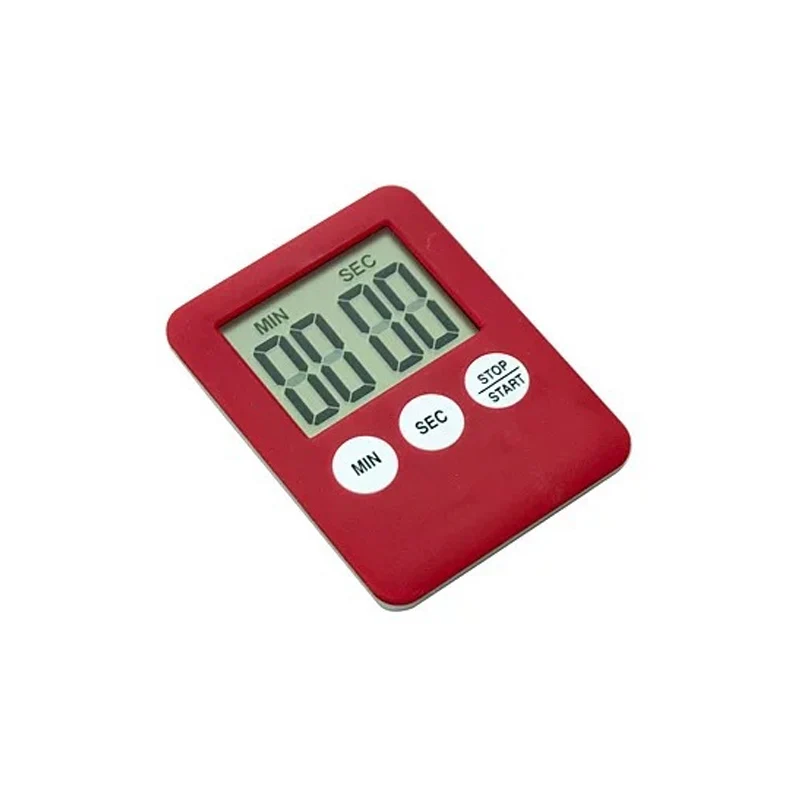 Красный Super Thin LCD Digital Screen Kitchen Timer Square Cooking Count Up Countdown Alarm Sleep Stopwatch Temporizador Clock - Цвет: Красный