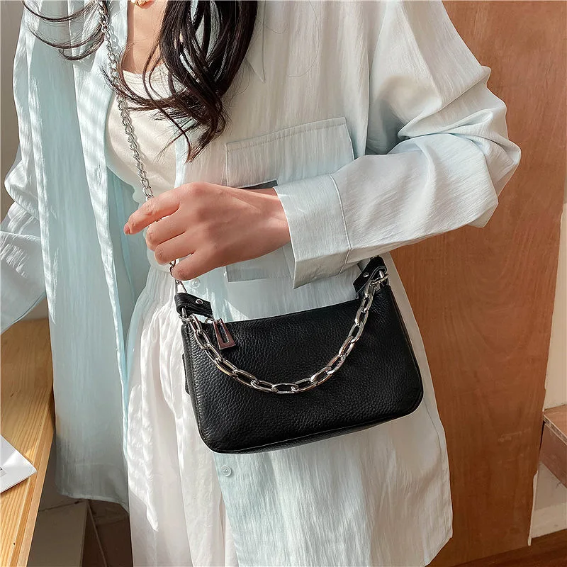

Fashion Trend Luxury Designer Handbag Women'S Genuine Leather Hobo Casual vintage Chain Shoulder Bag For Women Messenger Bag