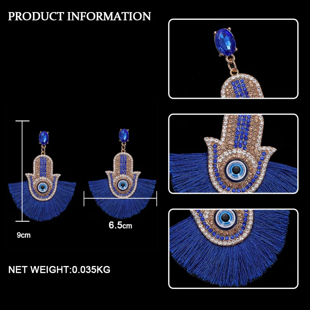 Dvacaman Bling глаз с украшением в виде кристаллов Висячие серьги для женщин Свадебные