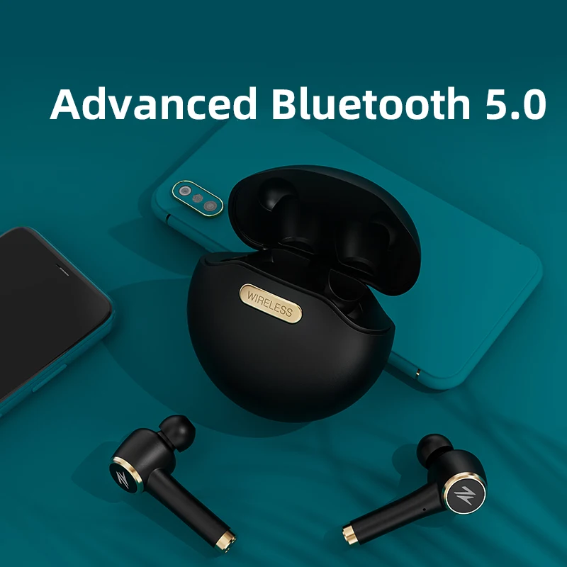 queenacc new q3 tws bluetooth earphone noise cancellation headphones waterproof ipx5 hifi sound with microphone for android ios free global shipping