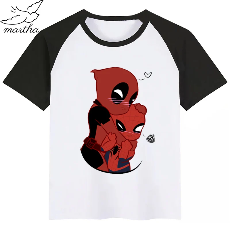 Детская футболка с милым рисунком Дэдпула забавная одежда для маленьких