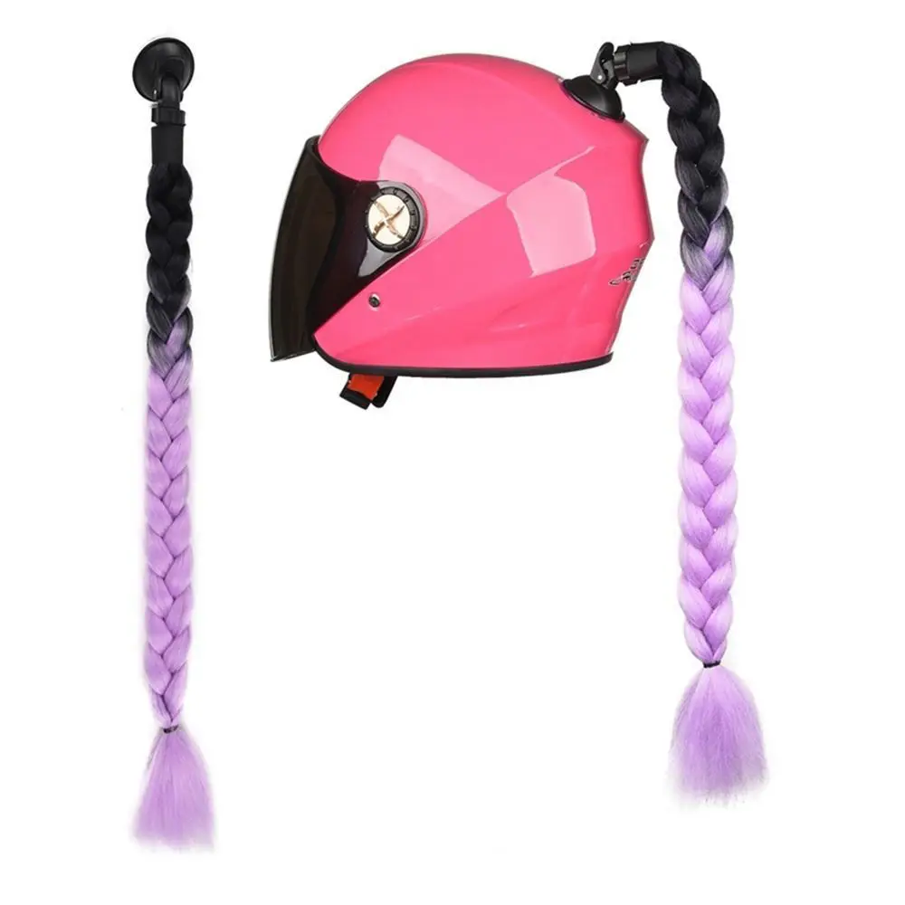 Парик с косами для мотоциклетного шлема разноцветный женский мотокросса