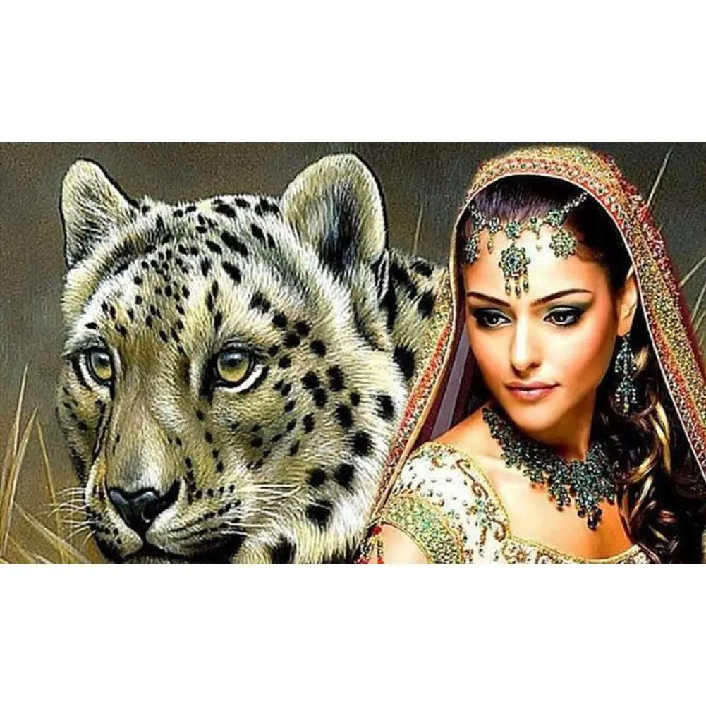 5D Diamond Arrangement Embroidery Tiger DIY Wall Sticker Picture Mosaic Square Drill Painting Home Decoration | Дом и сад