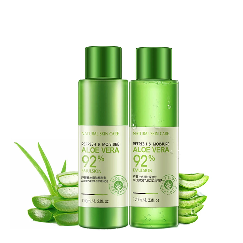 

Facial Aloe Skin Care Essence Set Nourish Repairing Skin Acne Treatment Moisturizer Improve Dry Face Care Lotion Cosmetics Kit