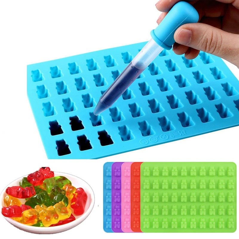 

Сетки Gummy силиконовая в форме медведя Mold Шоколад Конфеты помадка Tool