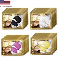 us 20packs 24k gold crystal collagen eye mask patch pad moisturizing anti aging puffiness dark circle remover eye bags skin care
