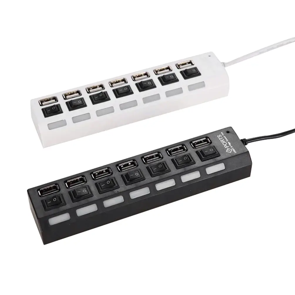 

Usb-хаб 7-портовый концентратор USB2.0 с несколькими портами и независимым переключателем питания