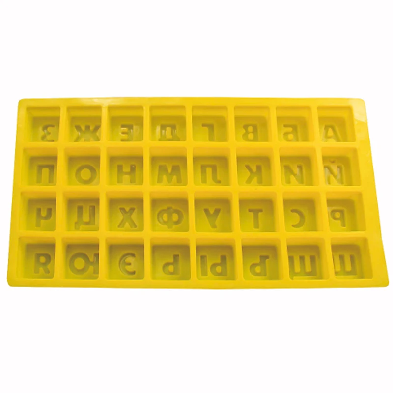 Русский алфавит силиконовая форма буквы Желе леденец Пудинг Форма для шоколада