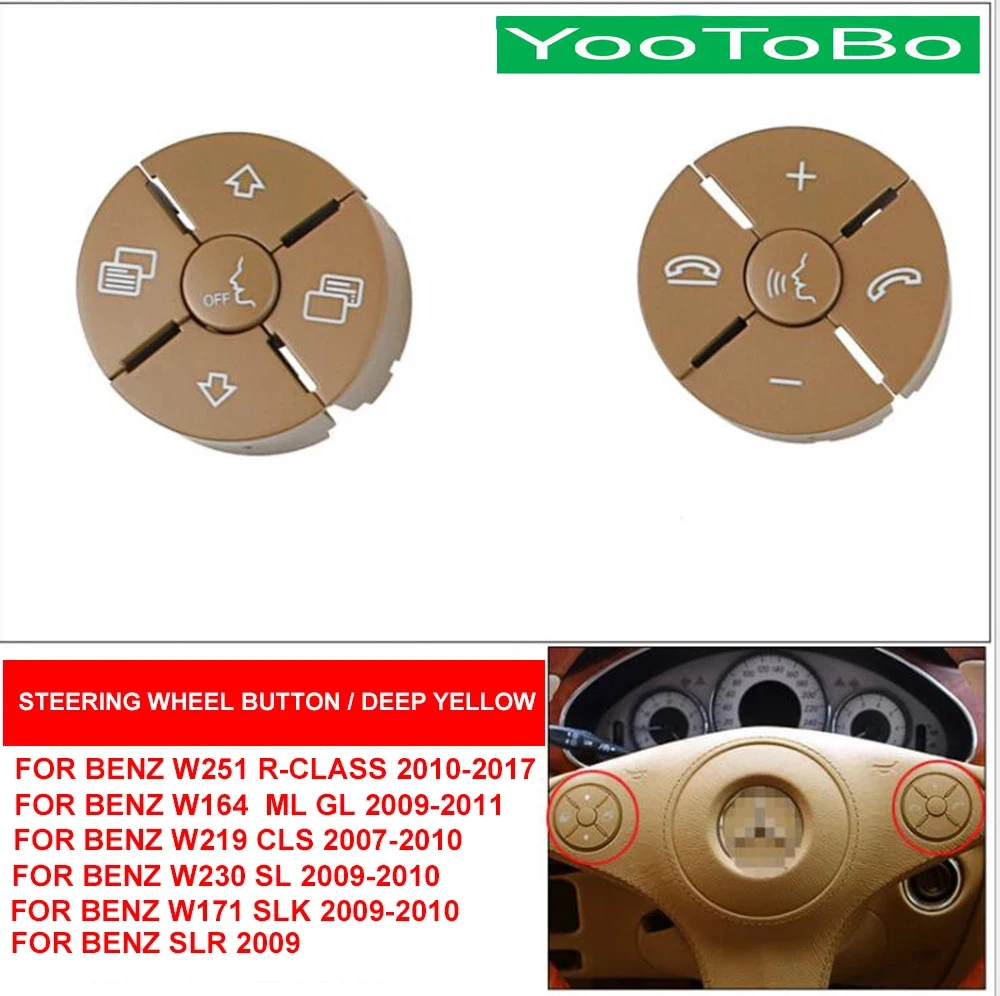 

Автомобильная Многофункциональная кнопка рулевого колеса, управление телефонным ключом для Mercedes BENZ W171 SLK200K SLK300 SLK350 SLR, Стирлинг мох 2009