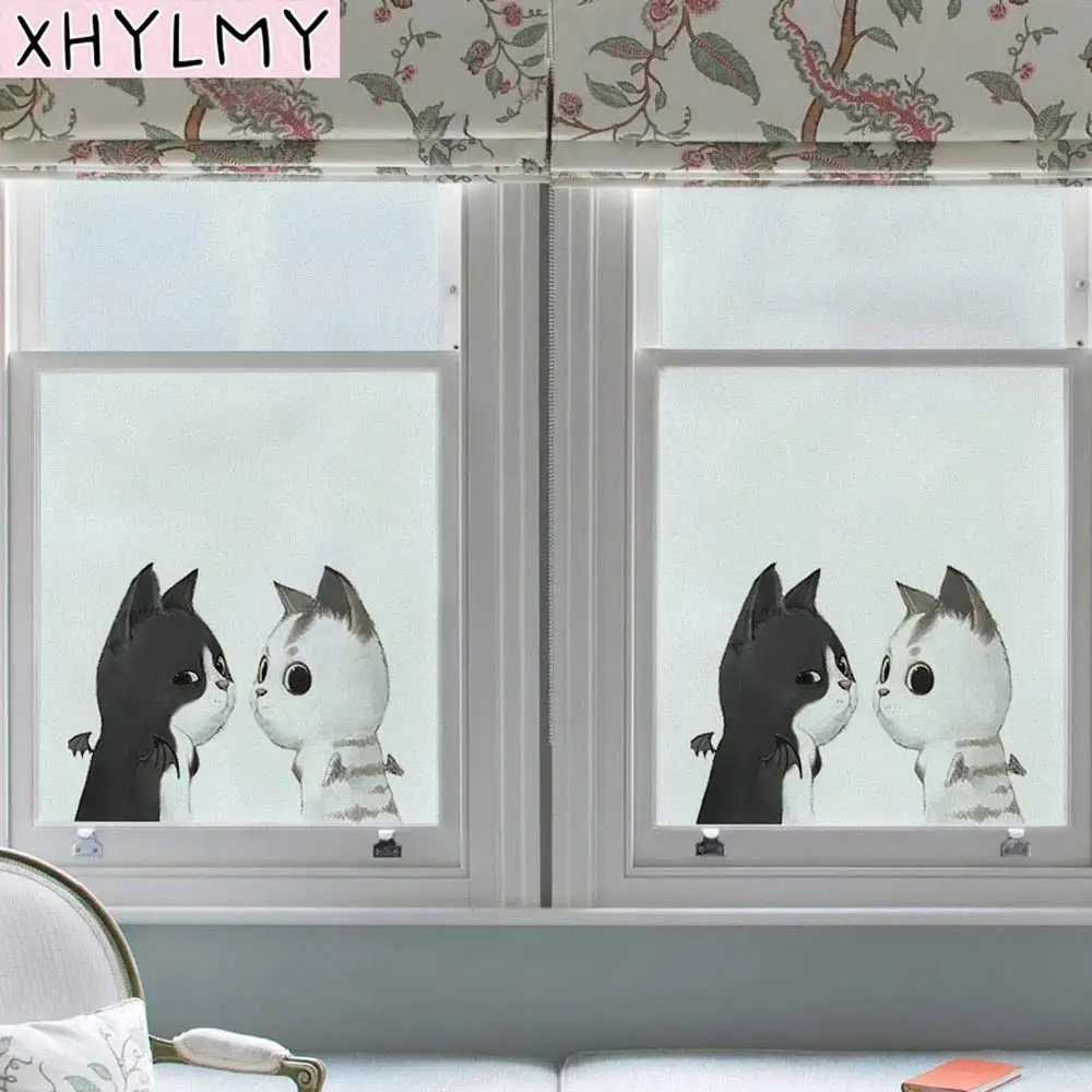 Плакат с кошкой оконная пленка статического цепляться изготовление размеров под