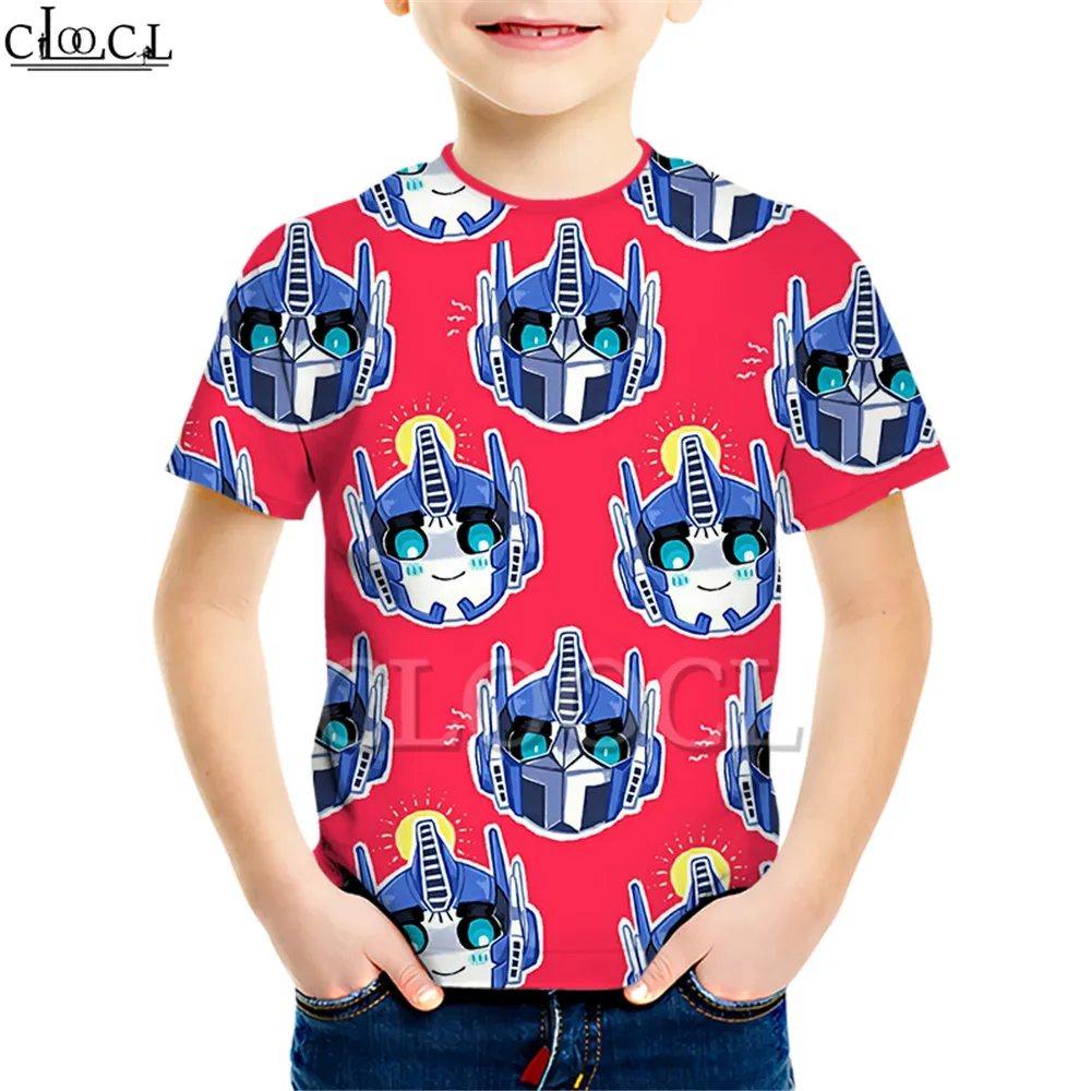 Kids T shirt 11 Футболка с принтом супергероя автомобиля шмеля Креативная одежда с объемным рисунком для мальчиков и девочек Повседневные детские топы с короткими рукавами, Прямая поставка - Цвет: Kids T shirt 11