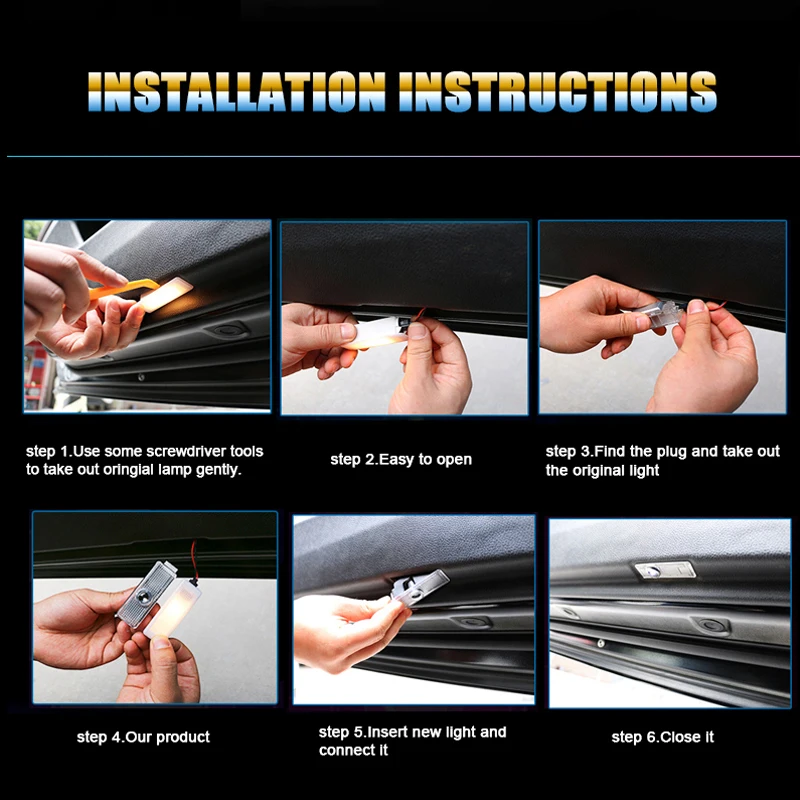 

2pcs For PEUGEOT Car LED Door Welcome Logo Light Laser Decoration Shadow Projector Light for 407 408 508 RCZ 1007 3008