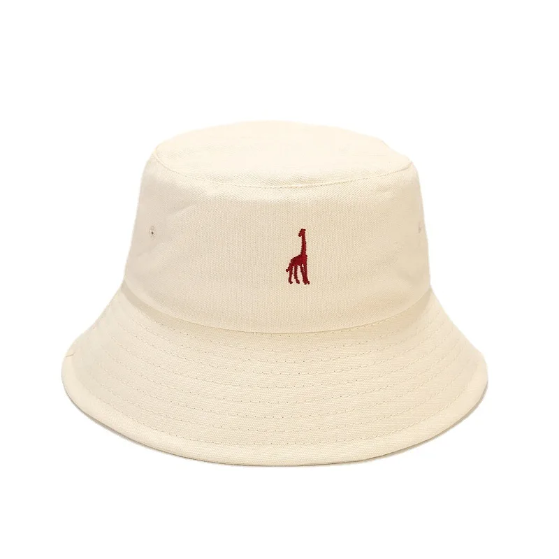 Панама с вышивкой в виде жирафа для мужчин и женщин шляпа от солнца японском