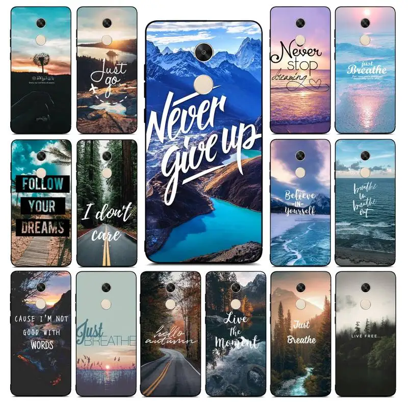 Дорожный Чехол YNDFCNB для телефона с цитатами &quotгор морской пляж&quot|Бамперы| |