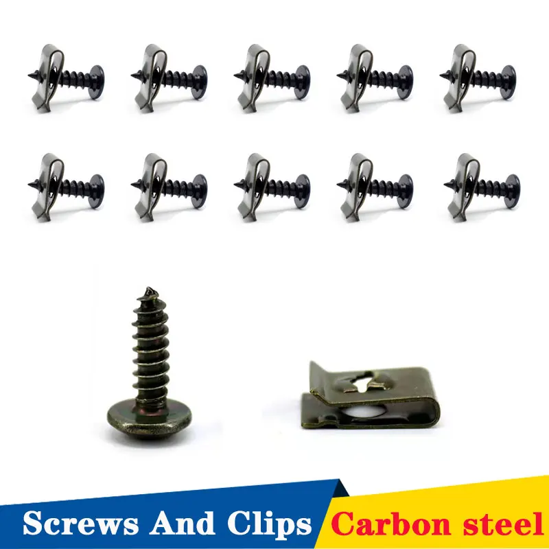 

10/20 Sets Screw Threaded Hardware Fasteners Screws With Spacer Clips Threaded Inserts Self Tapping Set Furniture M4 M5 Screw