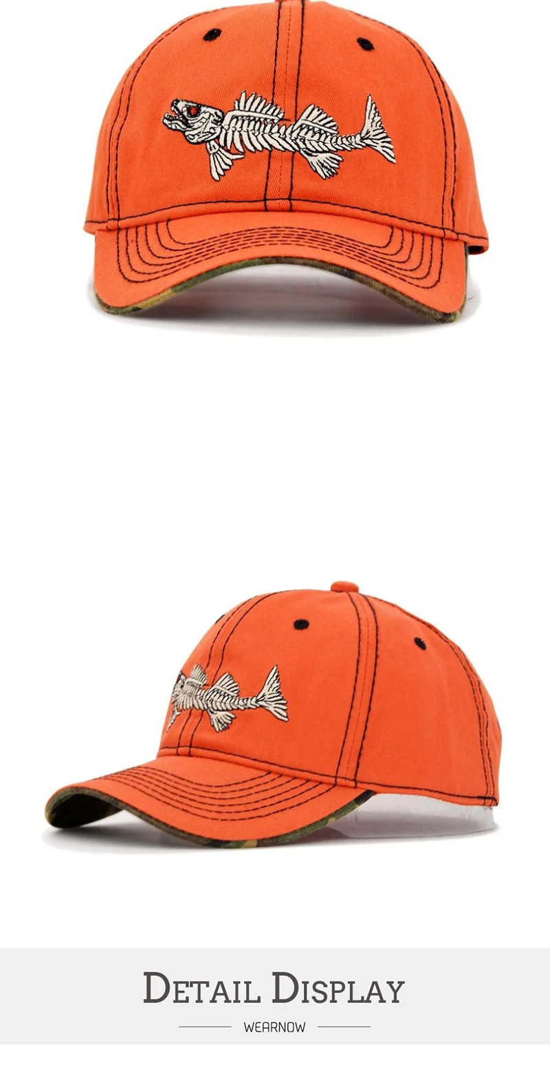 Рыбья кость Для Мужчин's Бейсбол Кепки Для женщин Snapback Рыбацкая шляпа c вышивкой, для отца пижамный комплект с рисунком «человека Кепка-тракер в армейском стиле летние Фишер бренд Для мужчин Кепки