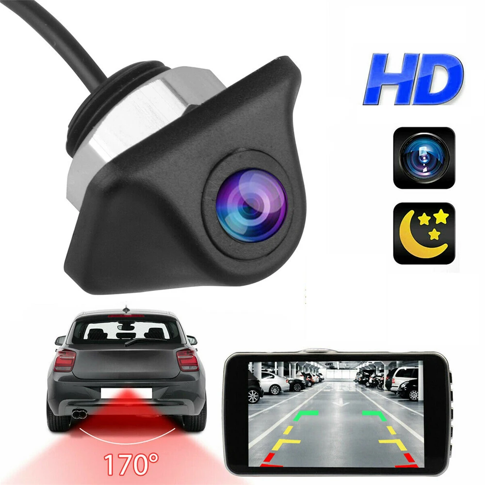 

170° Wide Angle Car Reversing Camera Night Vision IP67 Waterproof Universal Auto Rear Cam Vehicle Accessories With Hole Opener