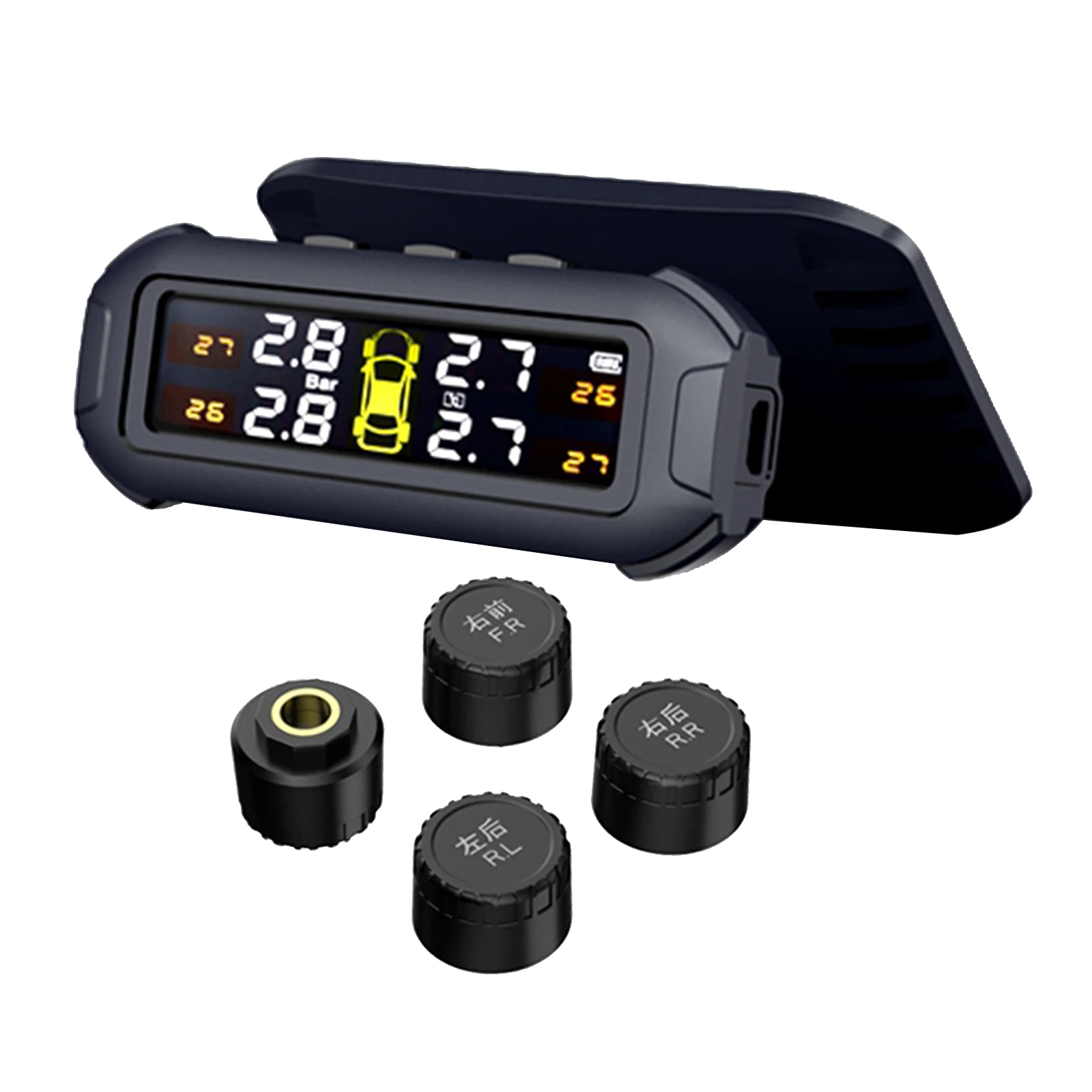 

Car Tire Pressure Sensor Temperature Warning Car Tyre Pressure Monitor System With 4 External TPMS Sensors