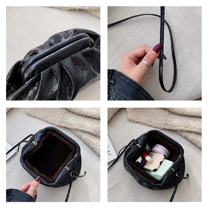 Недорогой женский клатч в форме облаков плиссированная сумка-мессенджер на