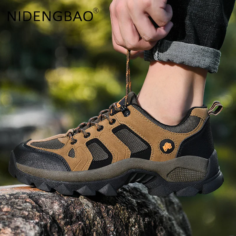 Men Hiking Shoes High Quality Anti Skid Couple Outdooor Trekking Mountaining Sneakers Women Climbing Walking Sports Shoes 37-47
