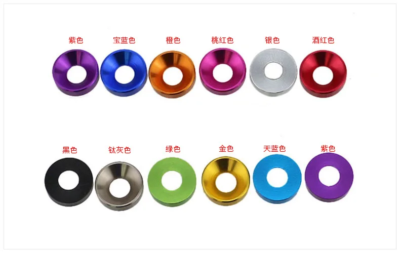 Цветная цилиндрическая головка из алюминиевого сплава M2m2.5m3m4 Шестигранная винт с