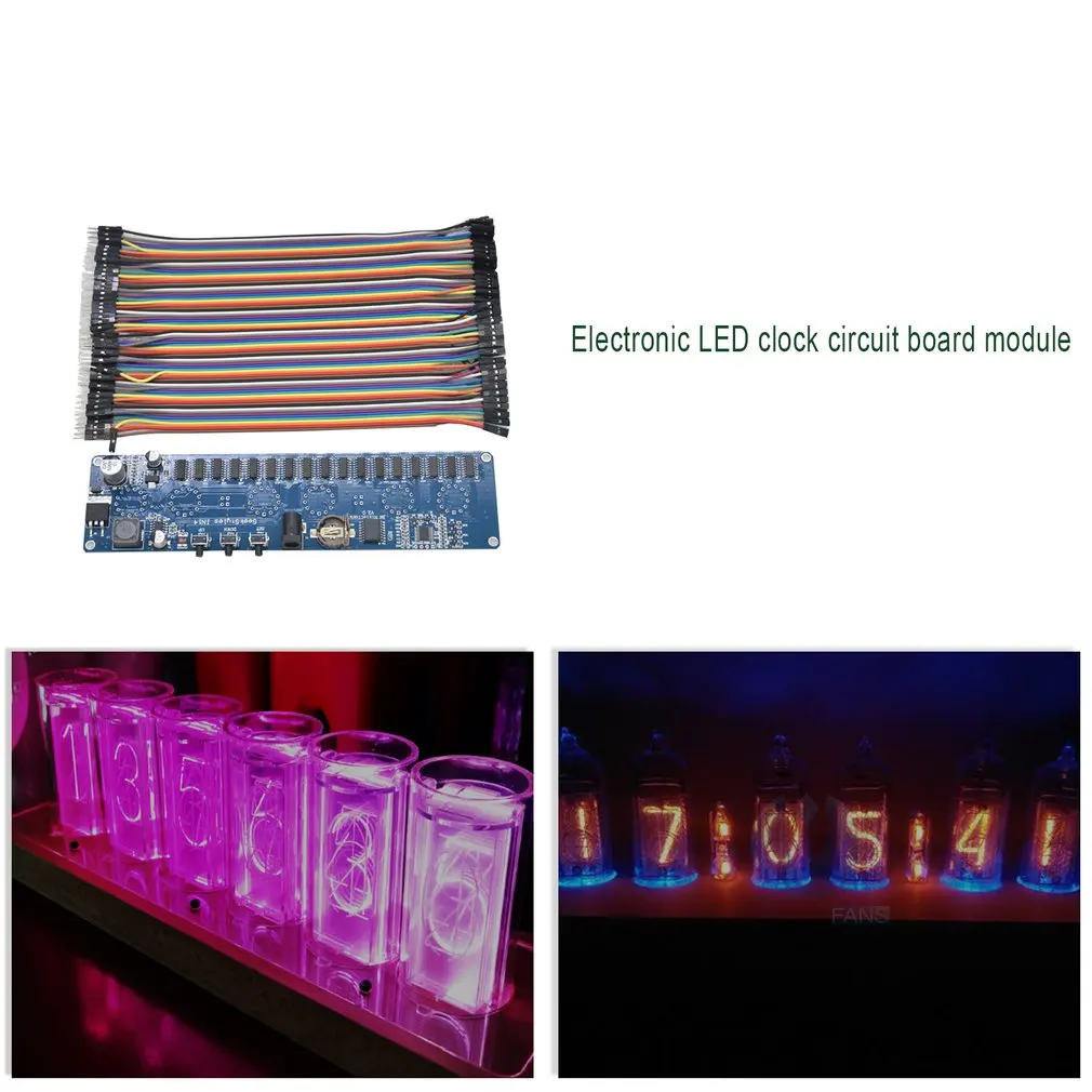 STM8S005 Control DC 12V 1A Electronic IN14 Nixie Tube digital LED Clock gift Circuit Board PCBA RGB Lamp Chip IC Micro USB | Обустройство