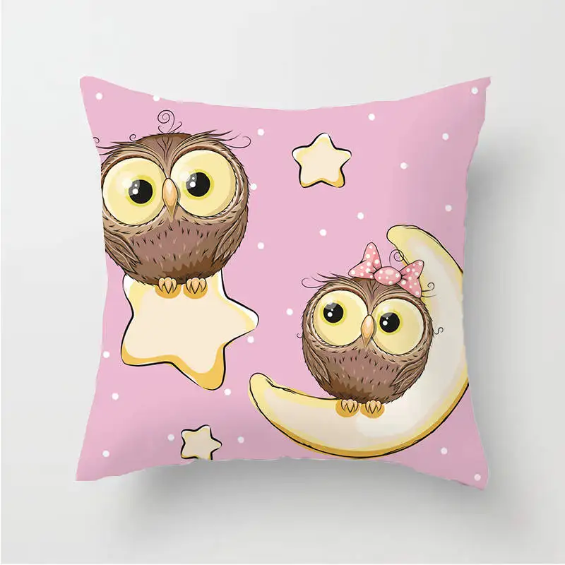 

Cartoon Animal Decorative Pillowcase Living Room Bedroom Children's Room Decorative Pillowcase Office Sofa Plush Cushion Cover