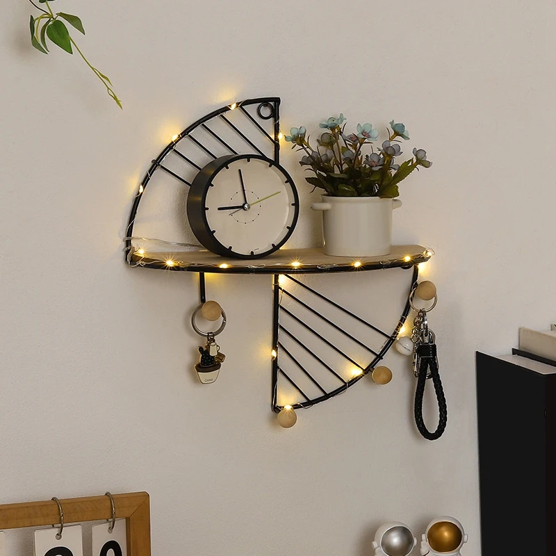 

Wall Hanging Storage Rack Office Home Iron Art Creative Storage Shelf