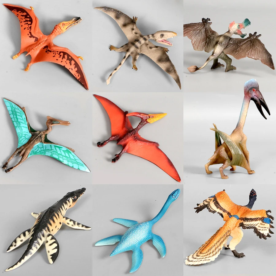 Big Dinosaur Models Toys Pterodactyl, Mosasaur, Hydrasaurus, Neptune Dragon Simulation Figurine,PVC Action Figure Collection Toy