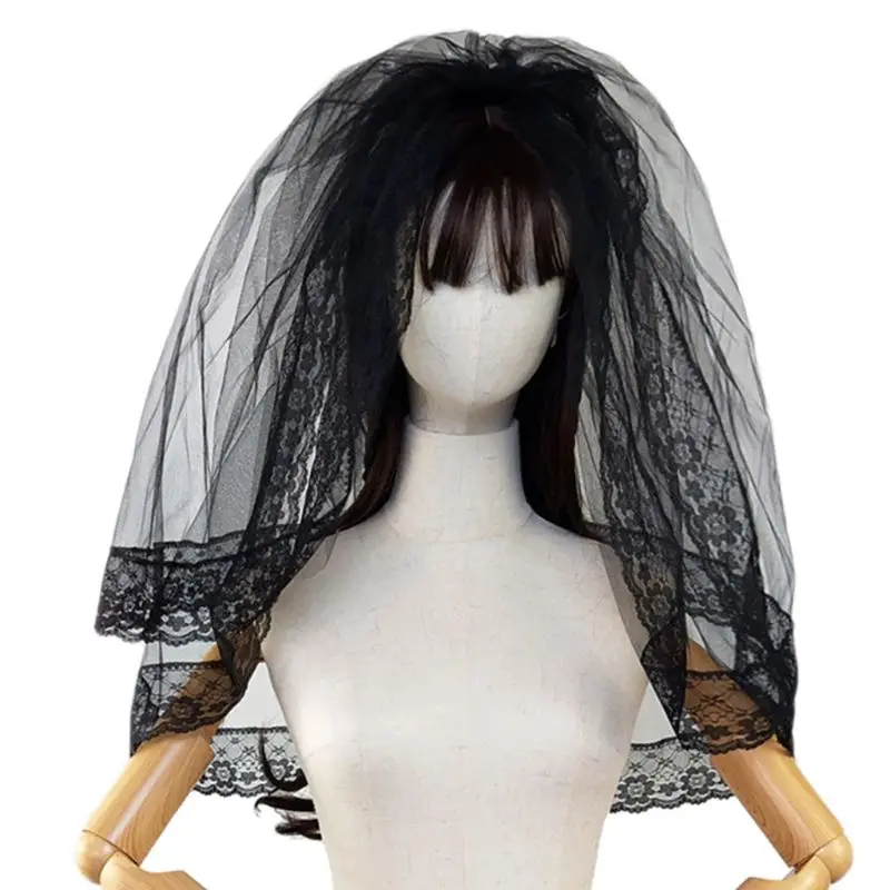 

J60E Bridal Wedding Dress Accessories Children Cosplay Veil Halloween Costume