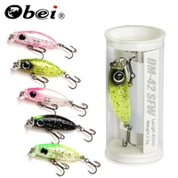 obei 2019 hot model fishing lures hard bait 5color for choose 42cm 2 5g minnow quality professional minnow depth0 5 4 2m