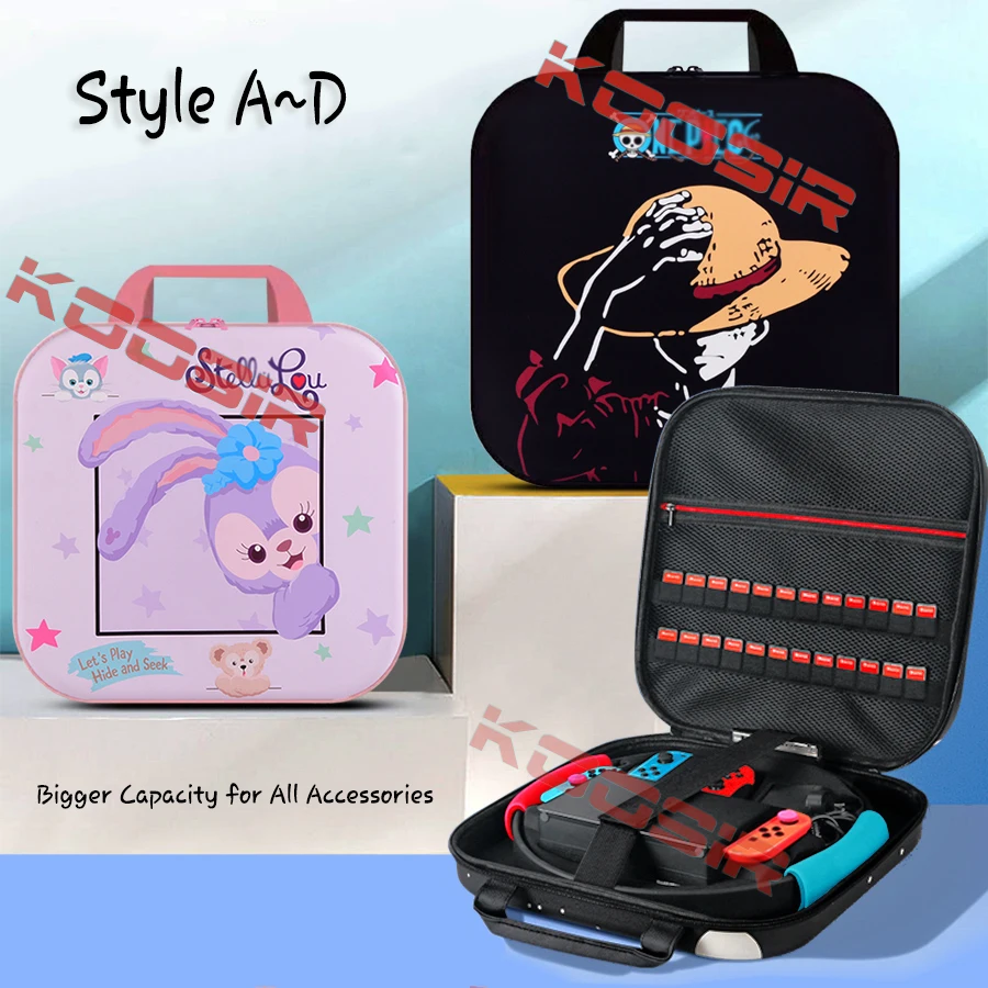

Новейшая Большая сумка с рисунком аниме для Nintendo Switch, аксессуары для Nintendo switch, подходит для приключений, Роскошный чехол для переноски Nintendo ...