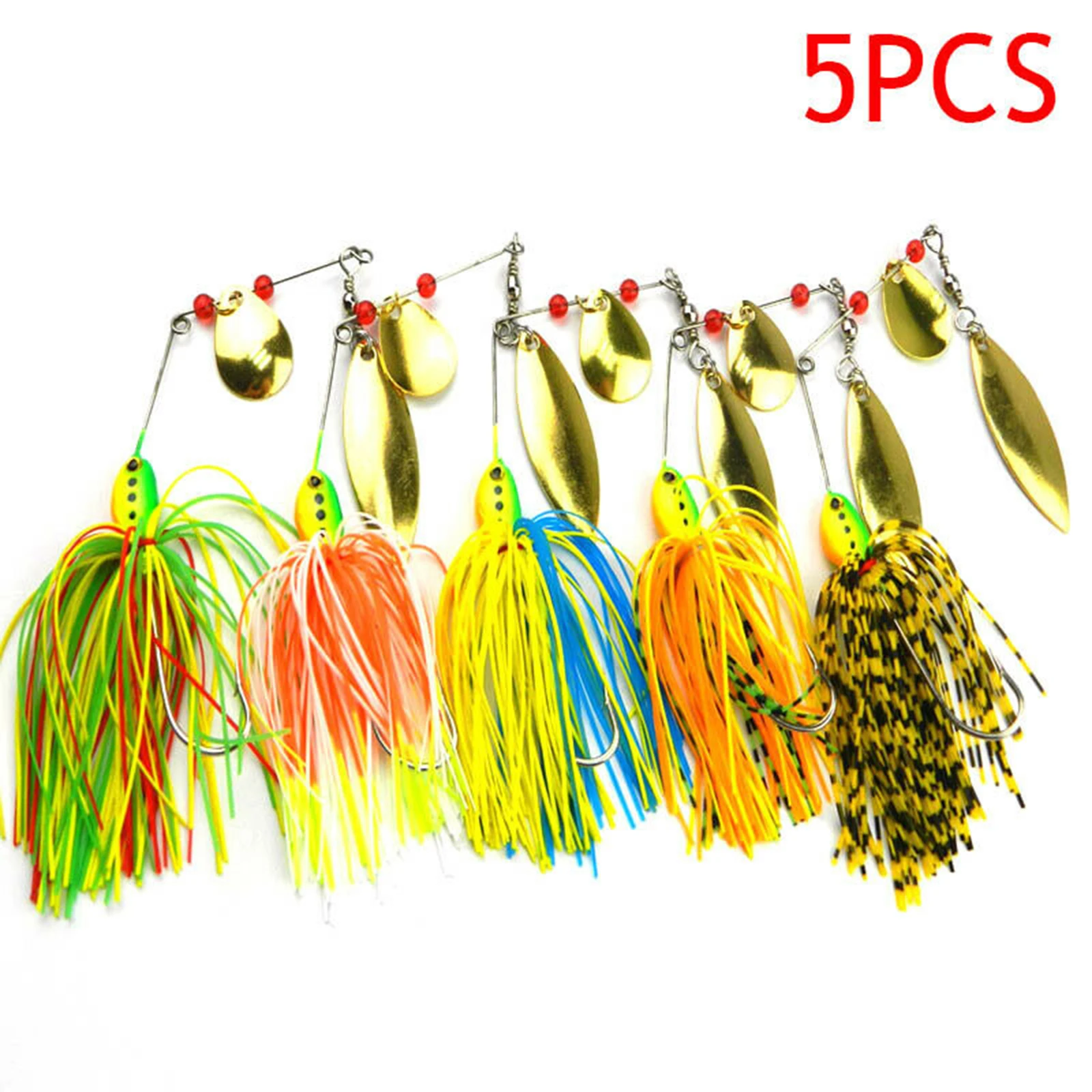 

Hot 5Pcs Fishing Lure Spinner Pike Bass Crankbaits Metal Baits Tackle Hook 16.3g ED889