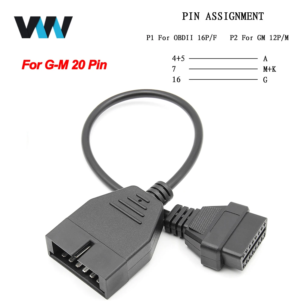 OBD2 16Pin Удлинительный кабель OBD к разъем адаптера авто для GM 12 булавки