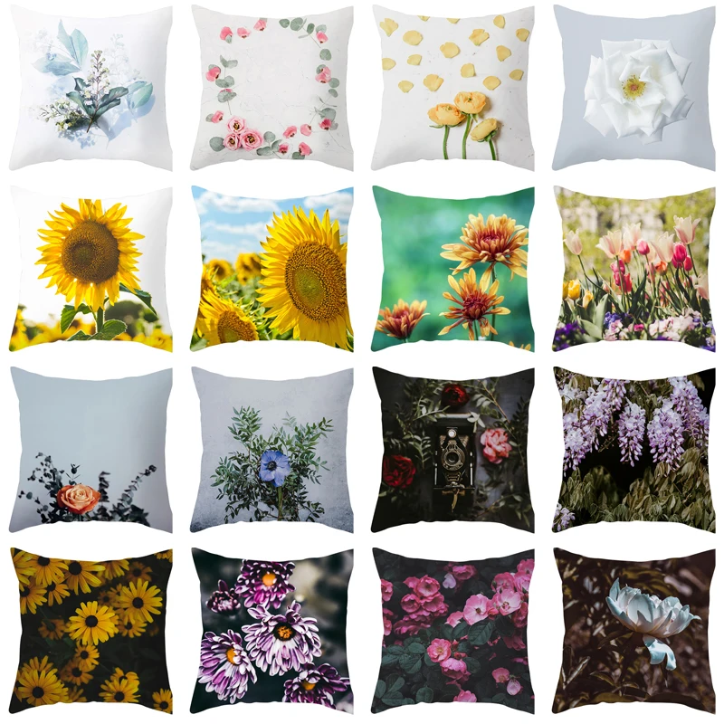 

home light-colored flowers home decorations pillowcase to map custom car sofa cushion cover pillow