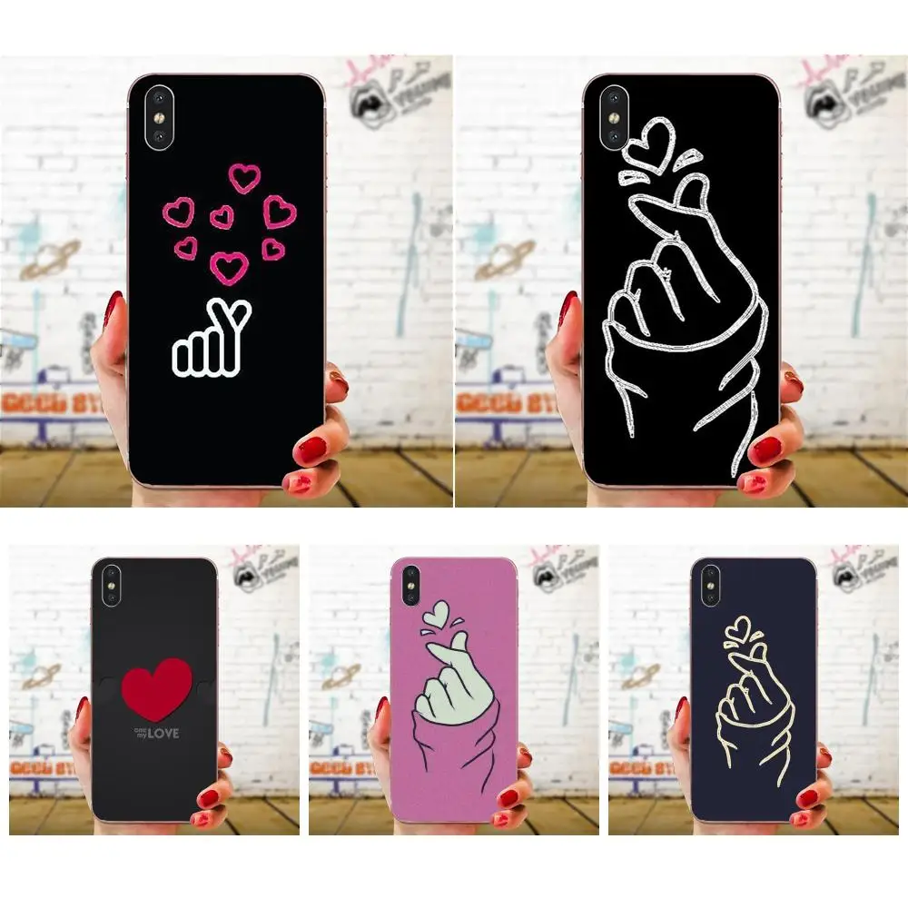 Любовь на пальце Kpop Сердце для Huawei Nova 2 V20 Y3II Y5 Y5II Y6 Y6II Y7 Y9 G8 G9 GR3 GR5 GX8 Prime 2018