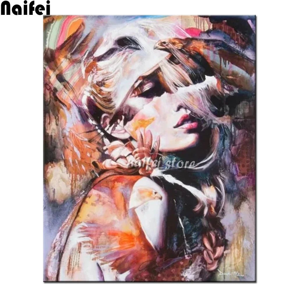 5D мозаичная картина Бриллиантовая вышивка Фэнтези Красивые забавные женские