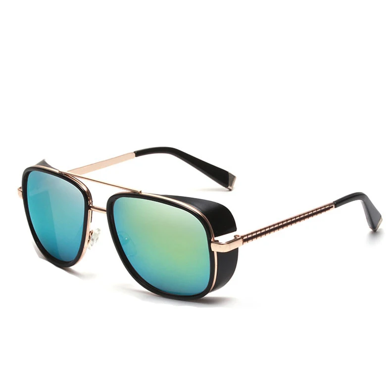 ATLRC61-3 Psacss Vintage PUNK Sunglasses Men Women Tony Stark Iron Man Fashion High Quality Sun Glasses For Driving Outdoor Gafas de sol - Цвет линз: ATLRC61-3