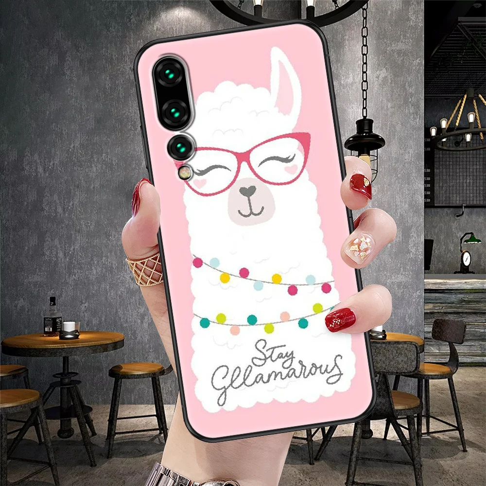 Чехол-бампер с ламой и альпаками для Huawei P Mate P10 P20 P30 P40 10 20 Smart Z Pro Lite | Мобильные