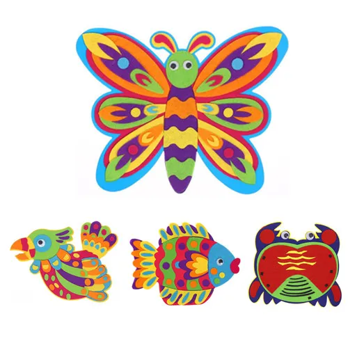 BS72-4pieces 4 шт. в партии ткань художественная паста живопись детская Нетканая ткань руководство DIY Детский сад родитель материал ручной работы Игрушки для девочек BS72 - Цвет: BS72-4pieces