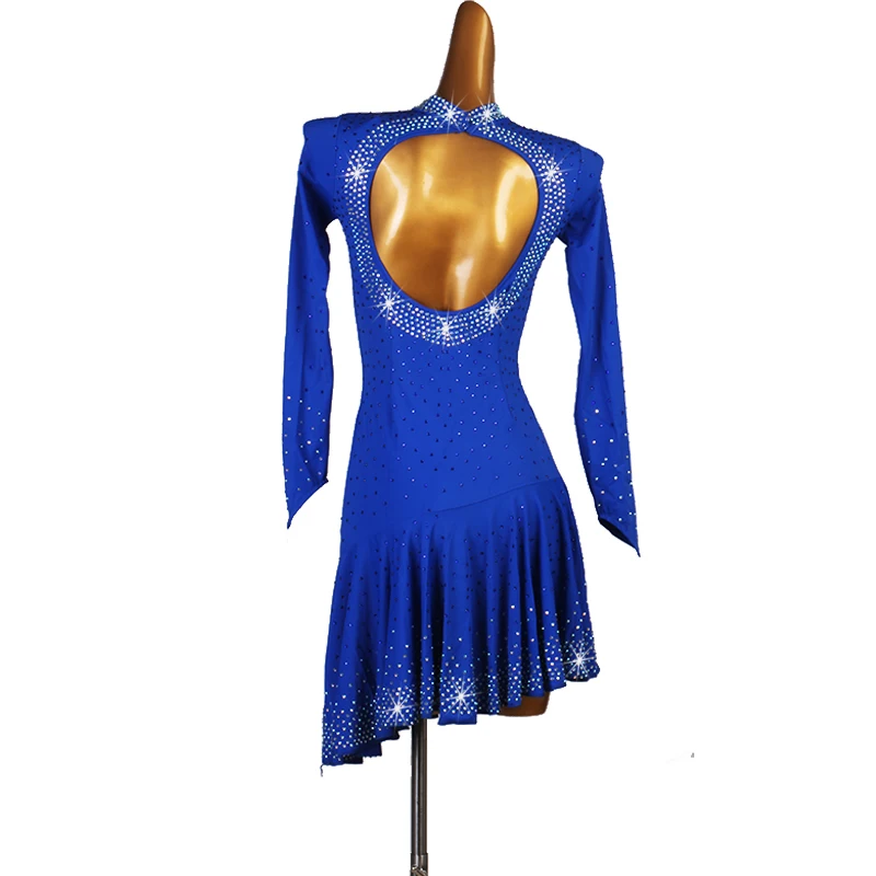 2020 роскошное платье для латинских танцев женские платья дешевые стразы D0272 |