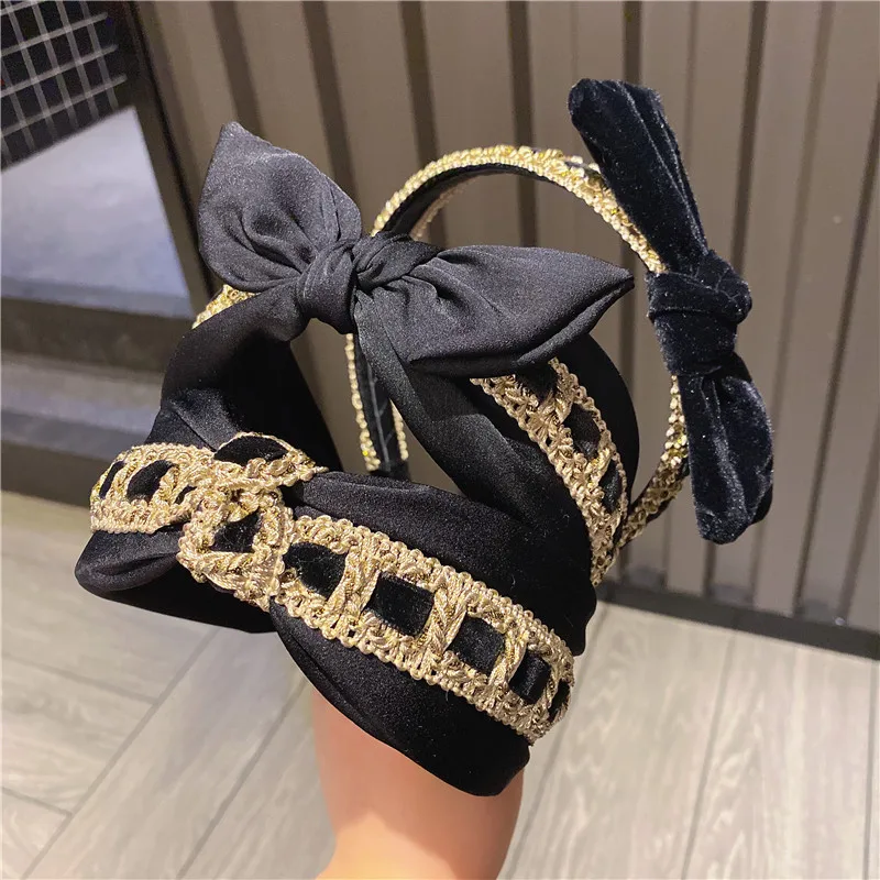 

Black Golden Flower Cross women Hairbands Hair Accessories For Girls Hair Band Hair Bows Hairband Headbands For Women