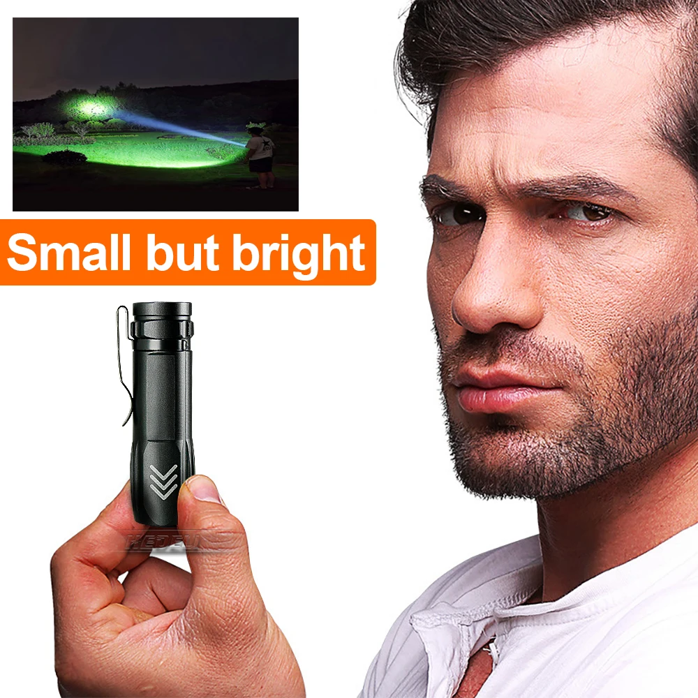 Миниатюрный светодиодный фонарик с зарядкой от usb супермощные водонепроницаемые